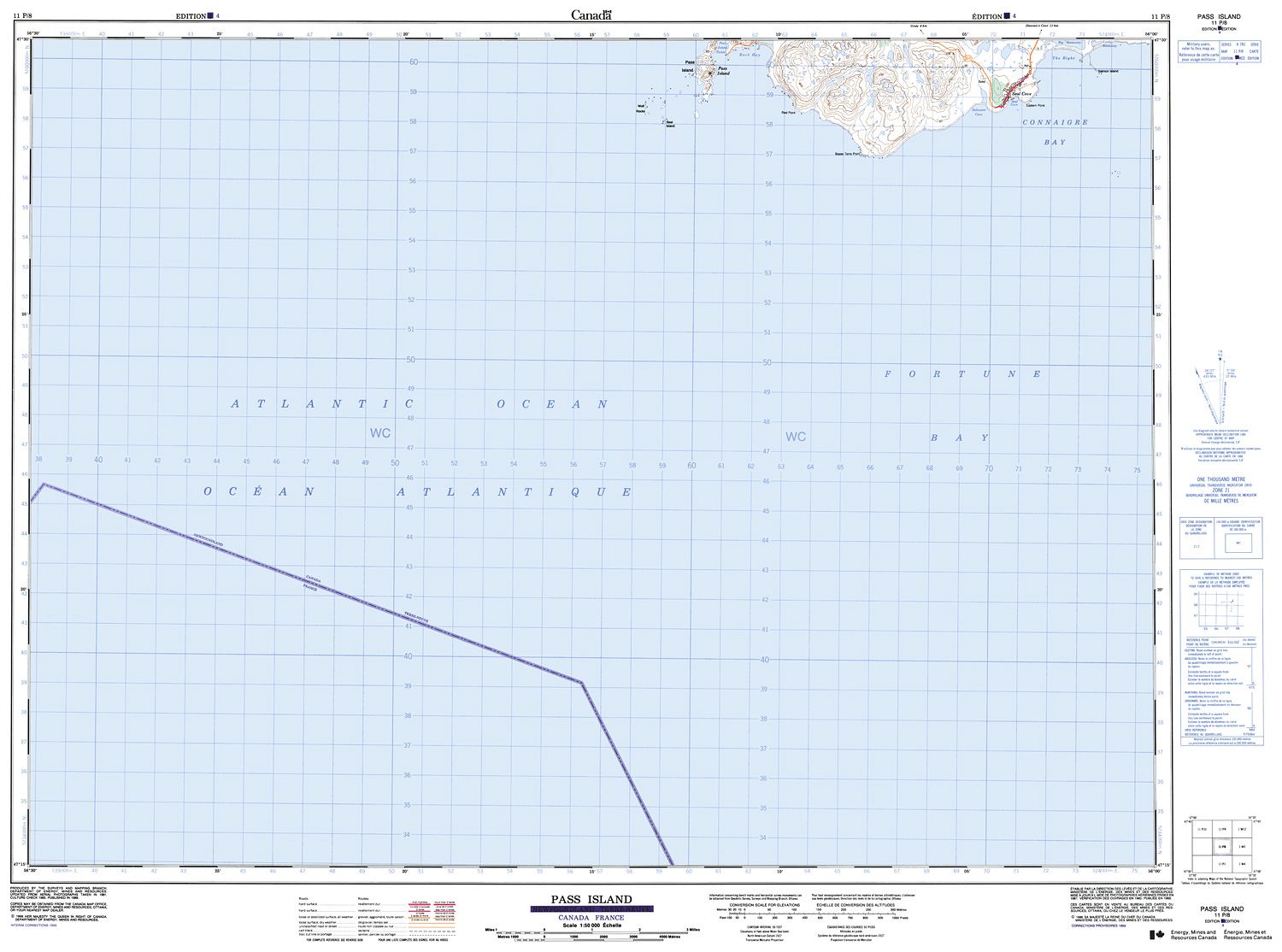 011P08 - PASS ISLAND - Topographic Map