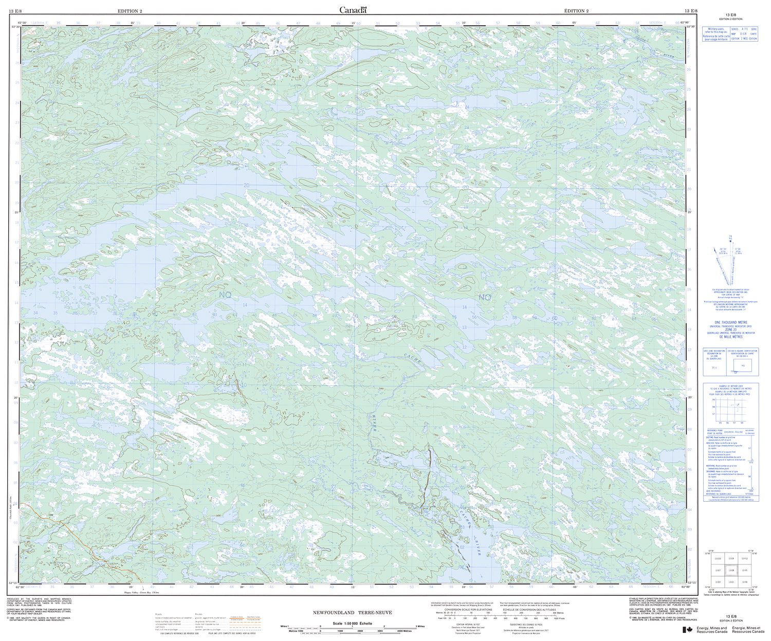 Cod Topographic 013E08 - NO TITLE - Topographic Map