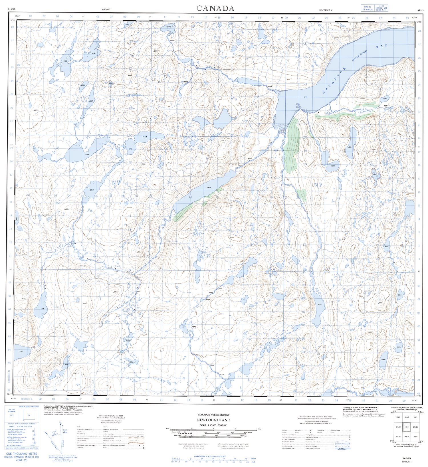 014E15 - NO TITLE - Topographic Map