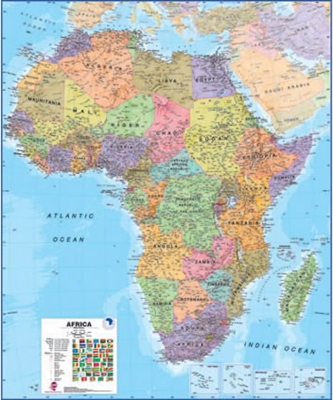 Africa Maps International Wall Map. This political wall ...