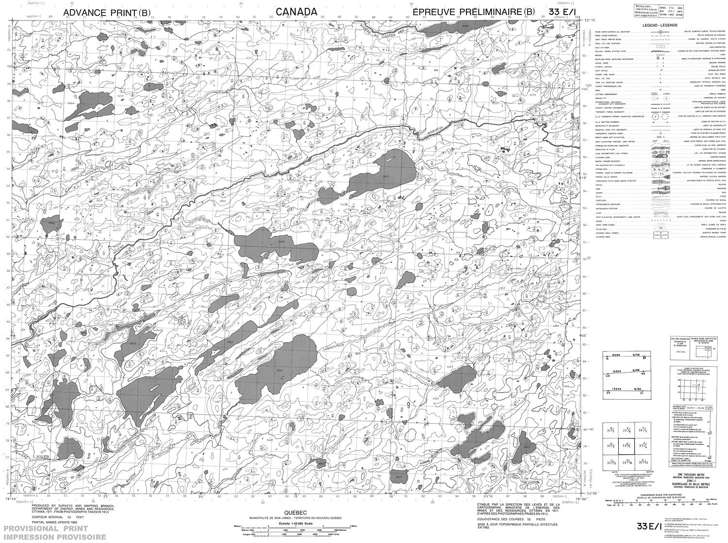 033E01 - NO TITLE - Topographic Map