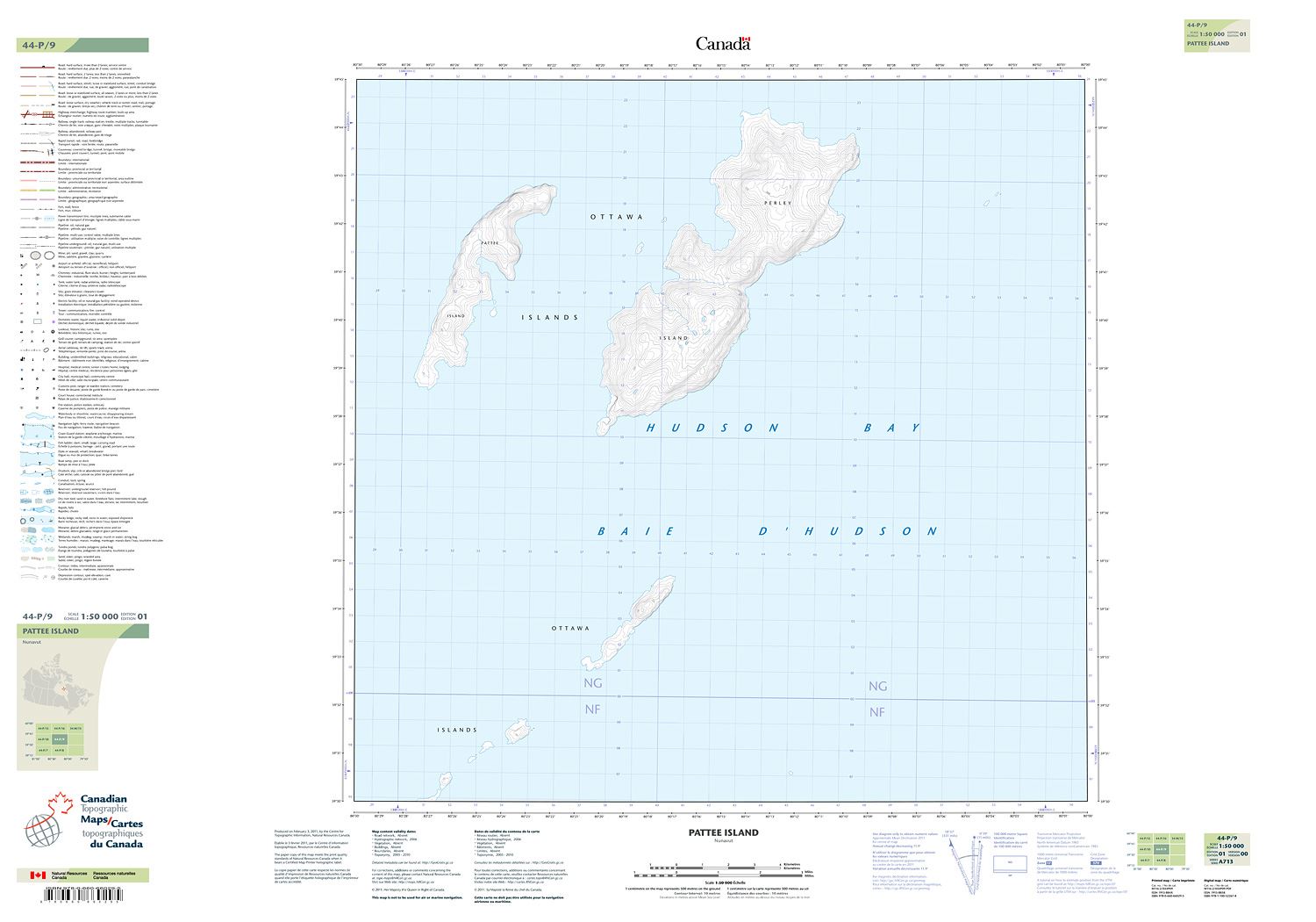 044P09 - PATTEE ISLAND - Topographic Map