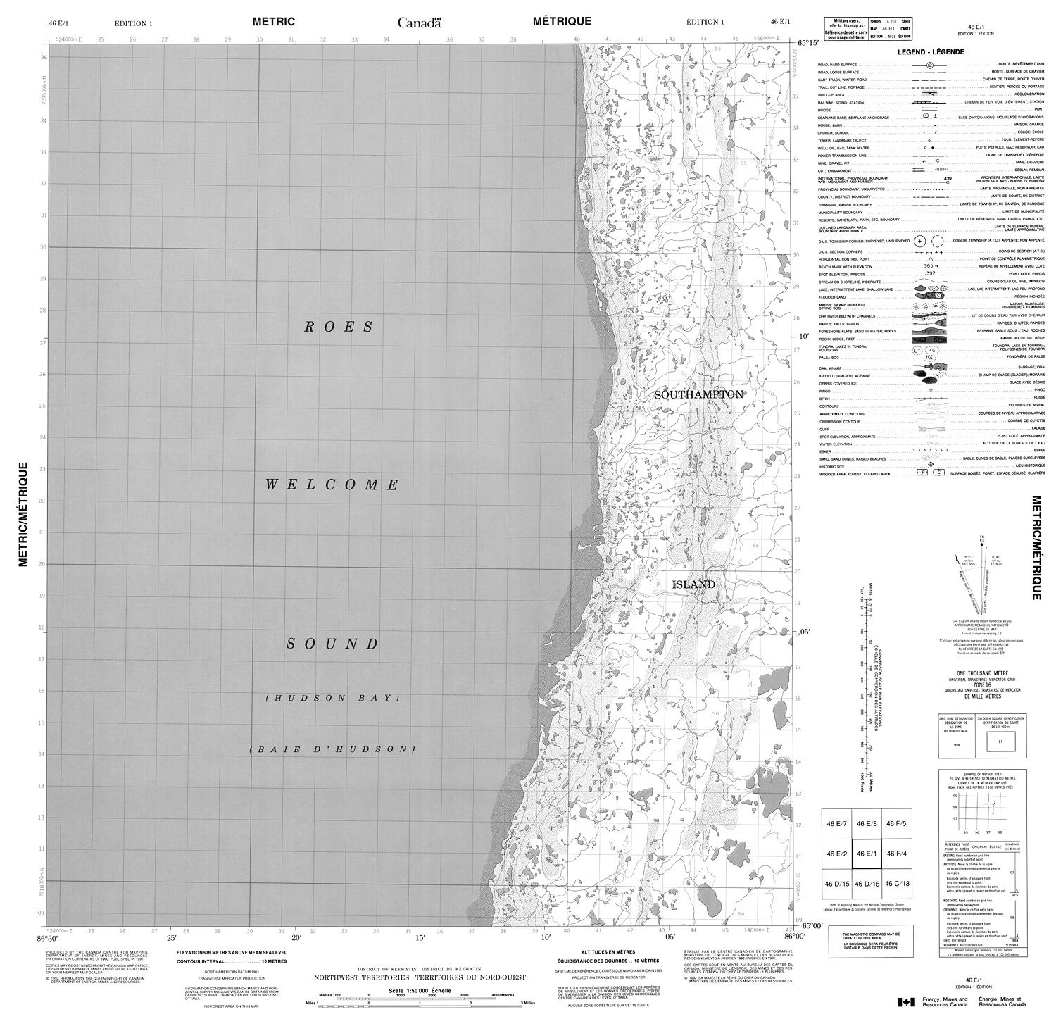 Topological Map Rothwell 046E01 - NO TITLE - Topographic Map