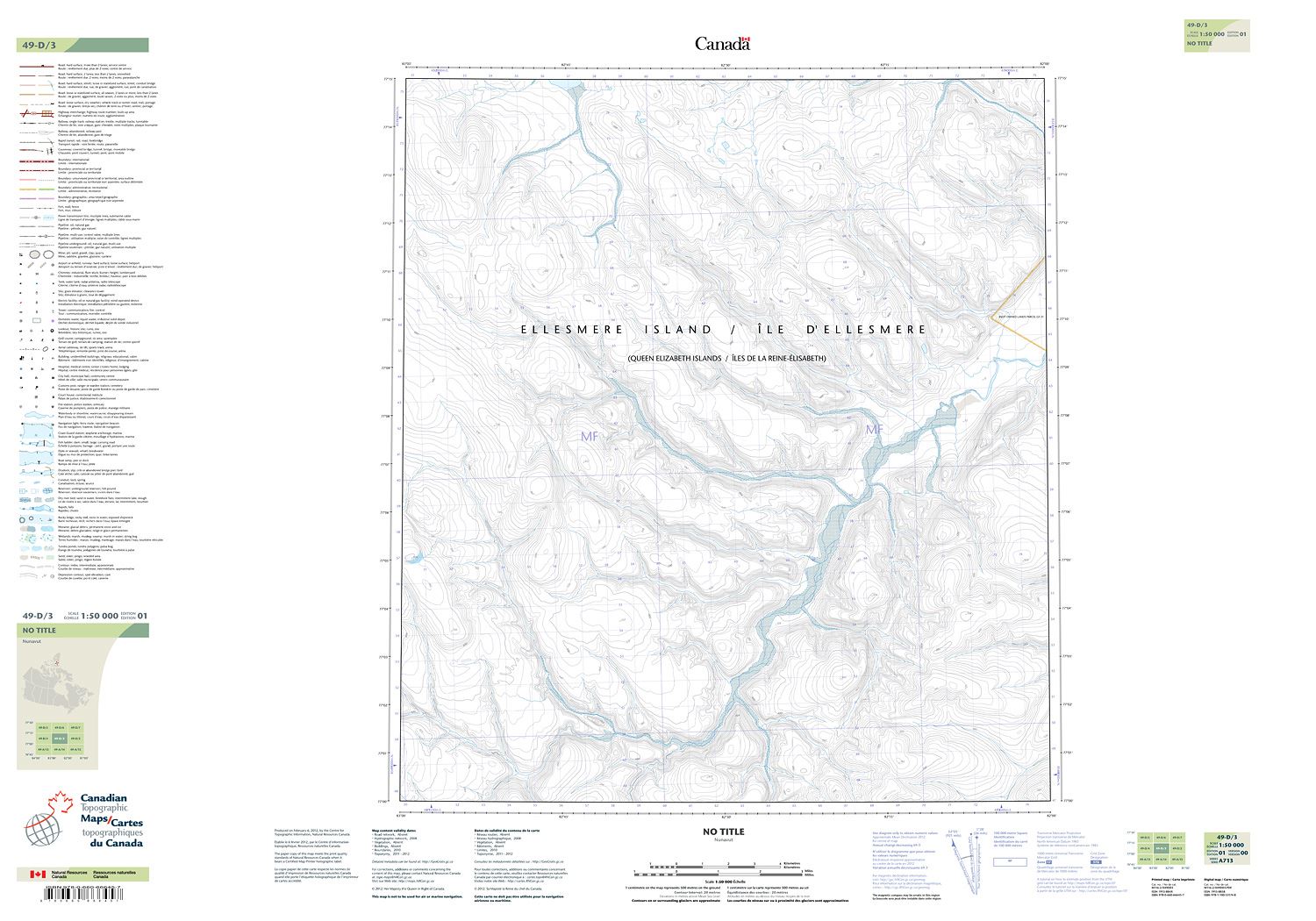 Topological Map Rothwell 049D03 - NO TITLE - Topographic Map