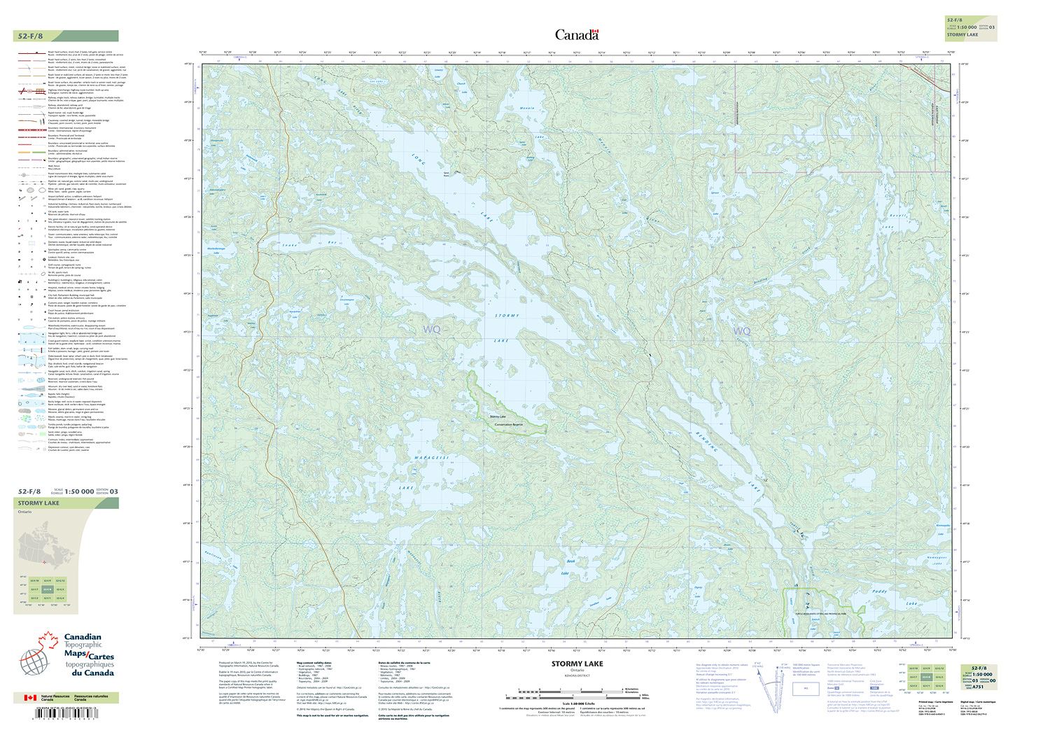 052F08 - STORMY LAKE - Topographic Map