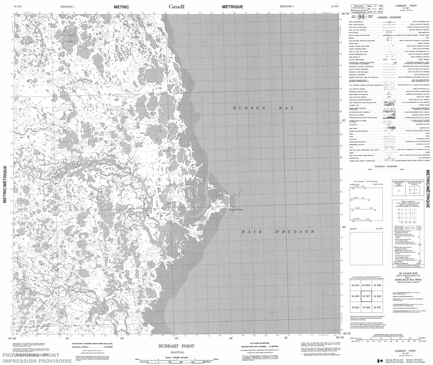 054M07 - HUBBART POINT - Topographic Map
