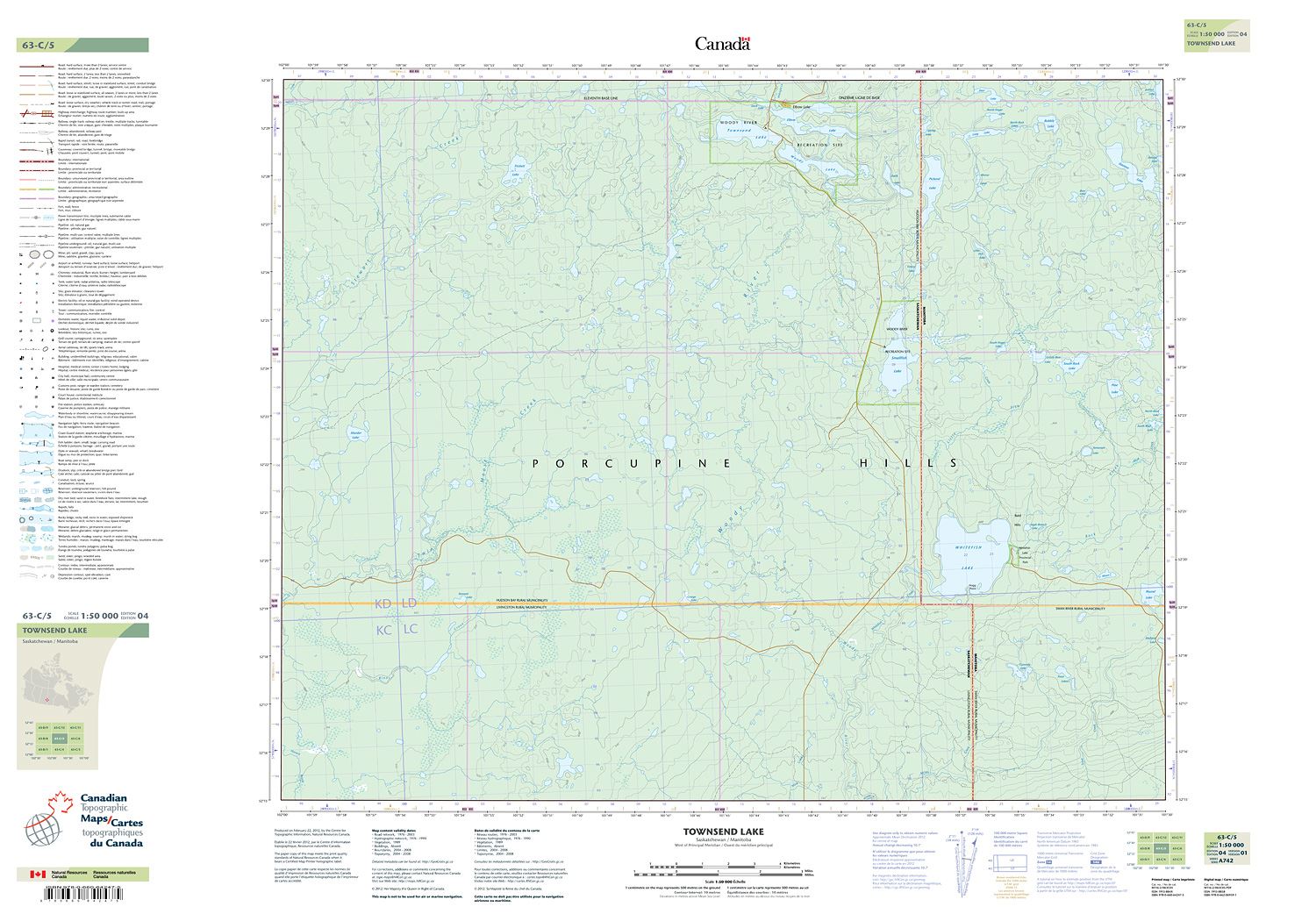 063C05 - TOWNSEND LAKE - Topographic Map