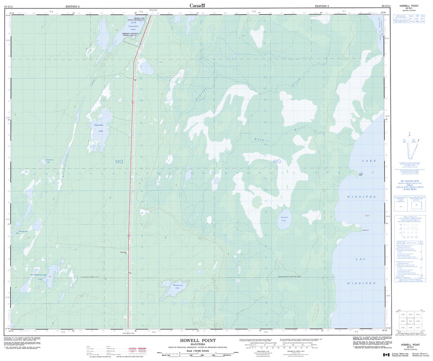 Fowl Point On Map 063G11 - HOWELL POINT - Topographic Map