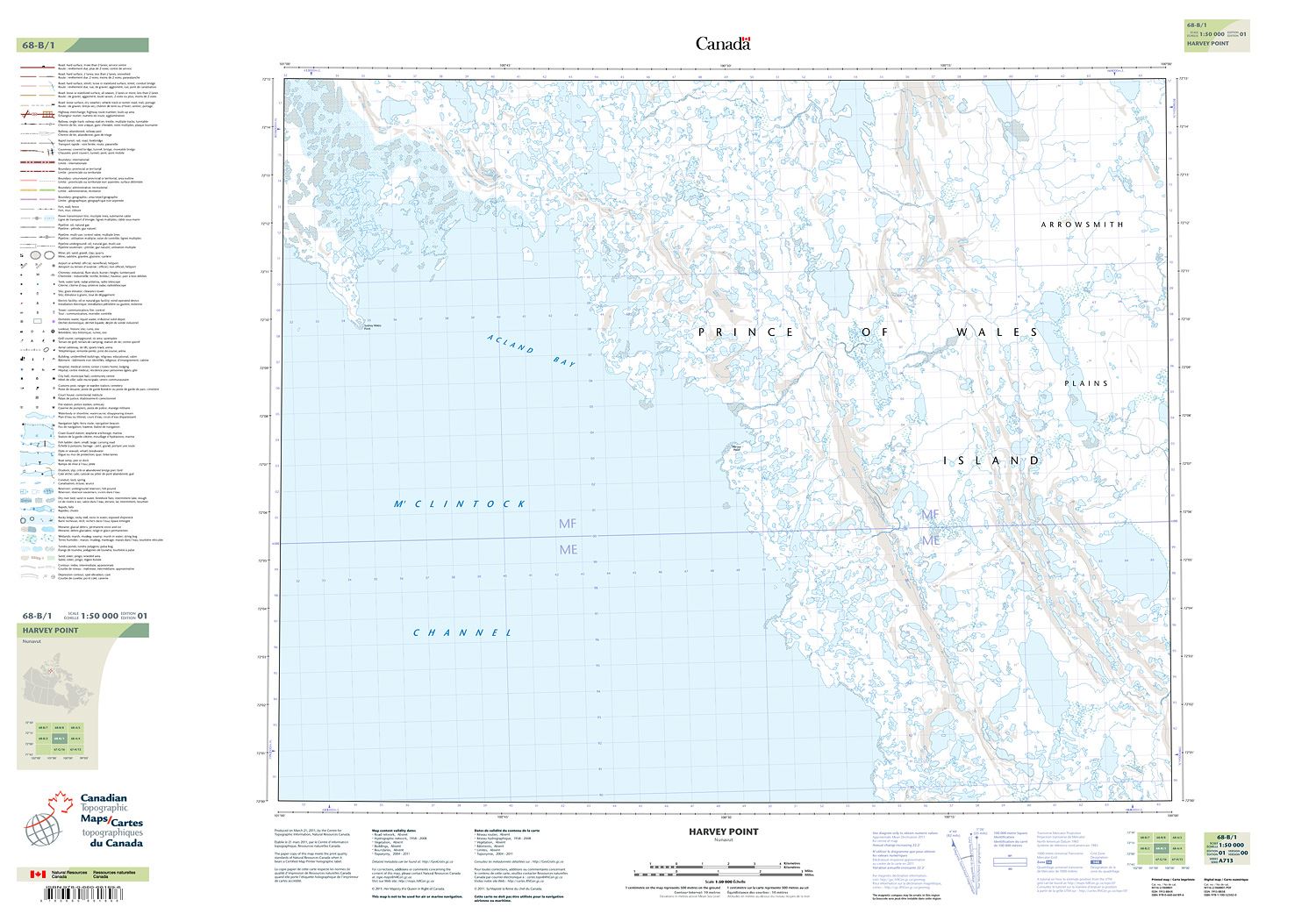068B01 - HARVEY POINT - Topographic Map