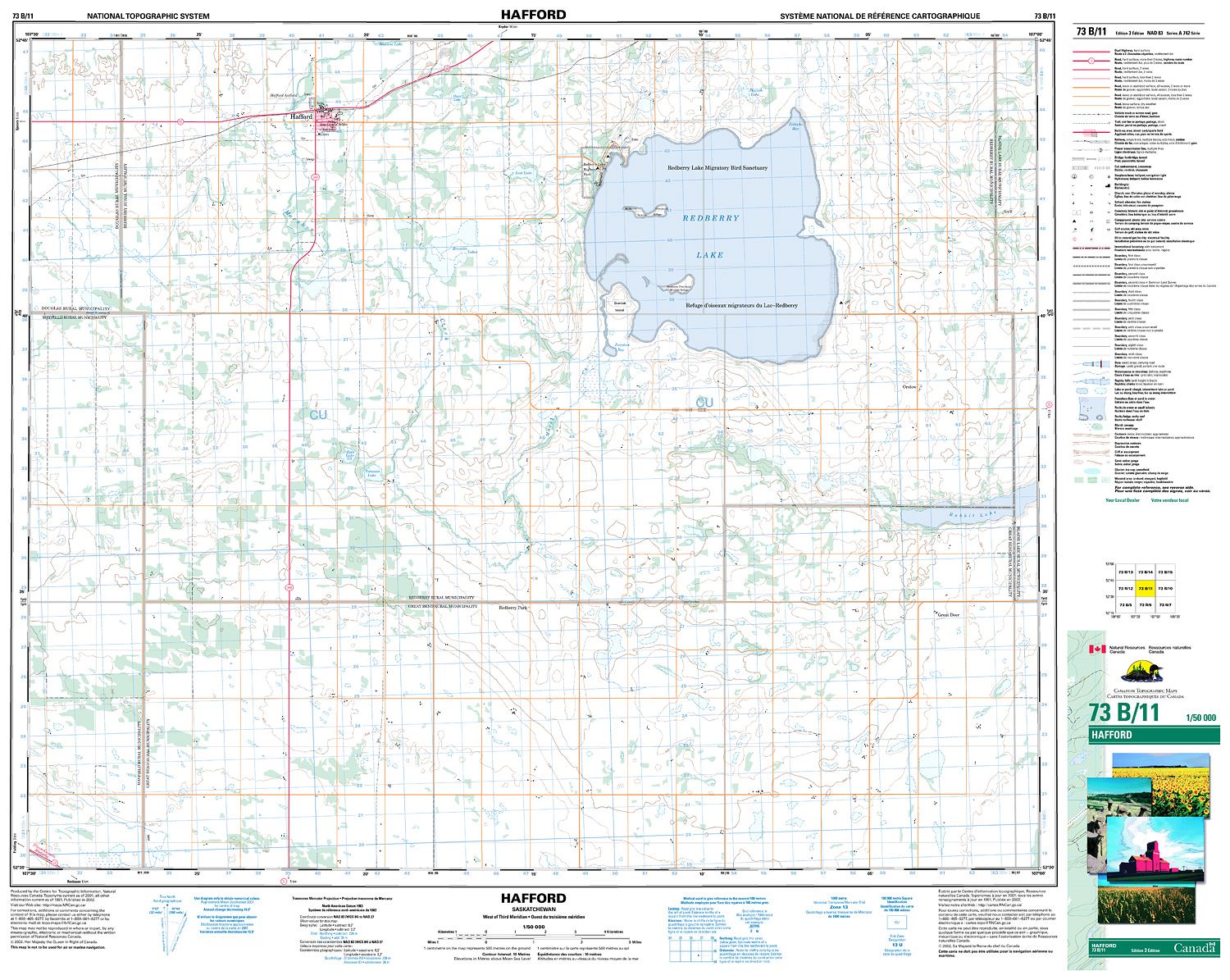 Hackforth Map 073B11 - HAFFORD - Topographic Map