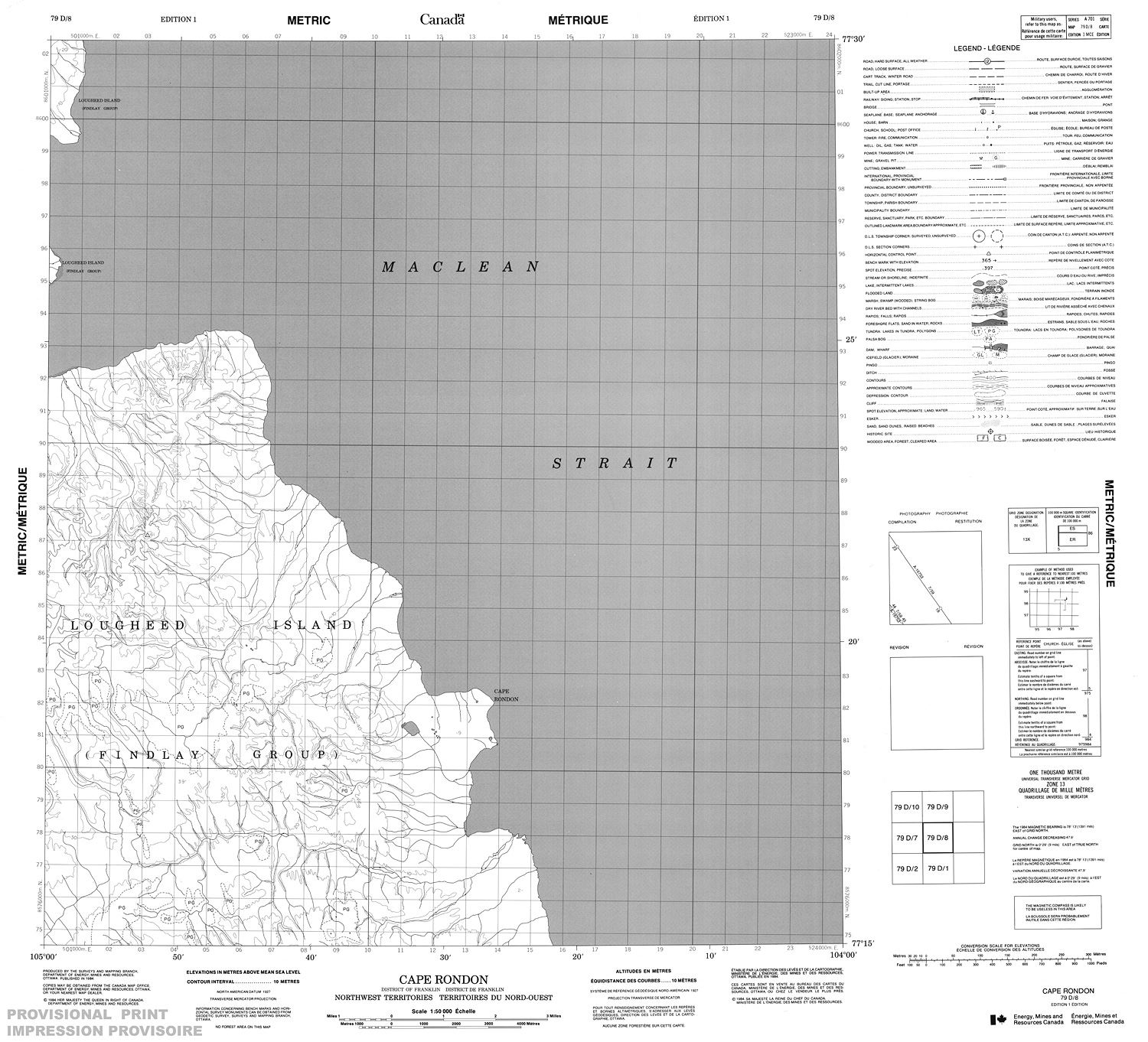 079D08 - CAPE RONDON - Topographic Map