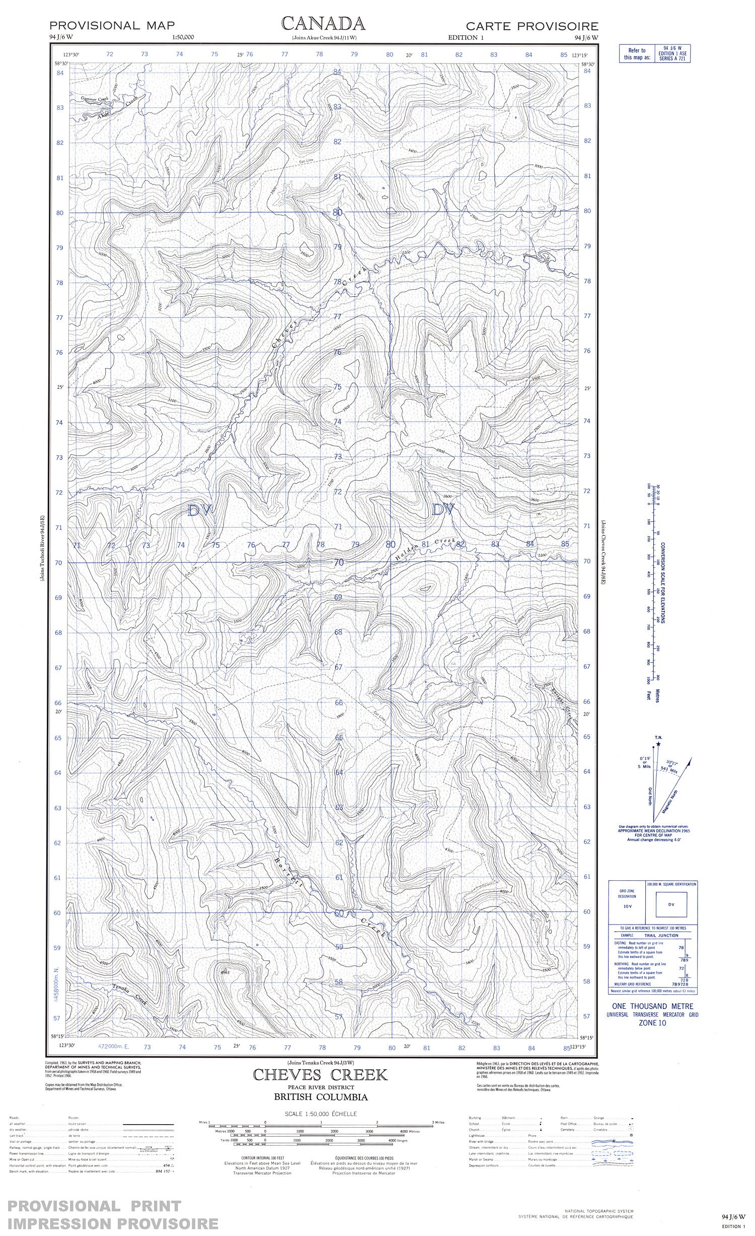 094J06W - CHEVES CREEK - Topographic Map