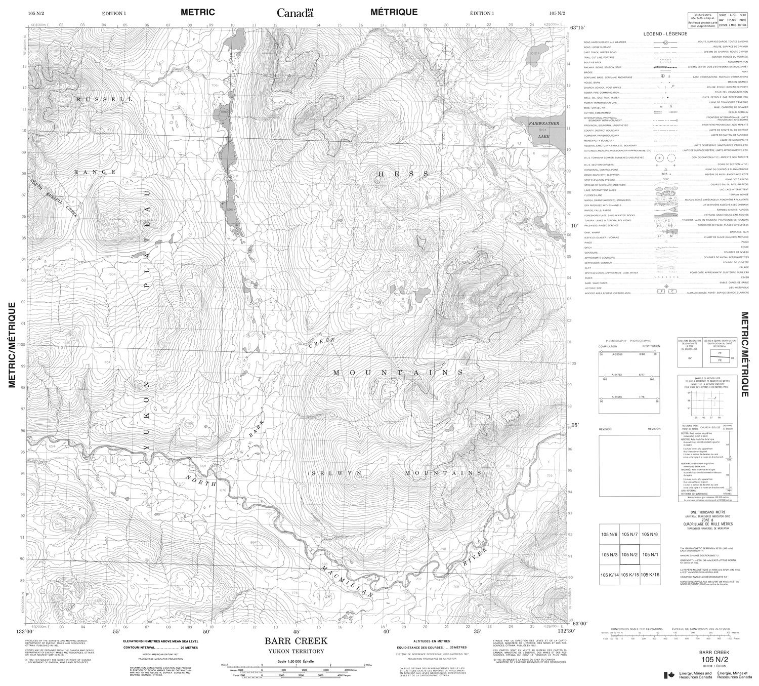 105N02 - BARR CREEK - Topographic Map