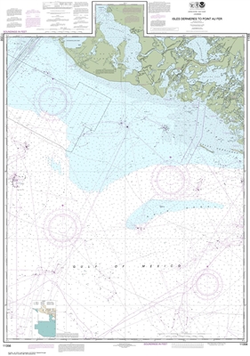 NOAA Chart 11356. Nautical Chart of Isles Dernieres to Point au Fer ...