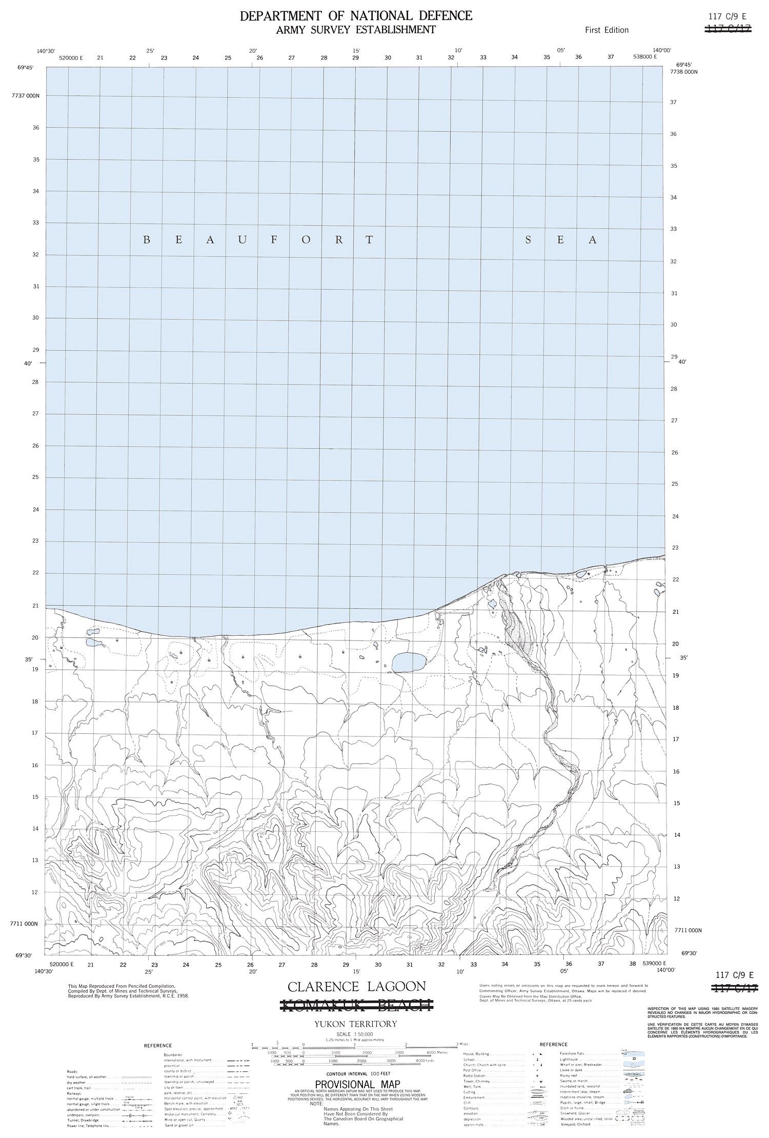 117C09E - CLARENCE LAGOON - Topographic Map