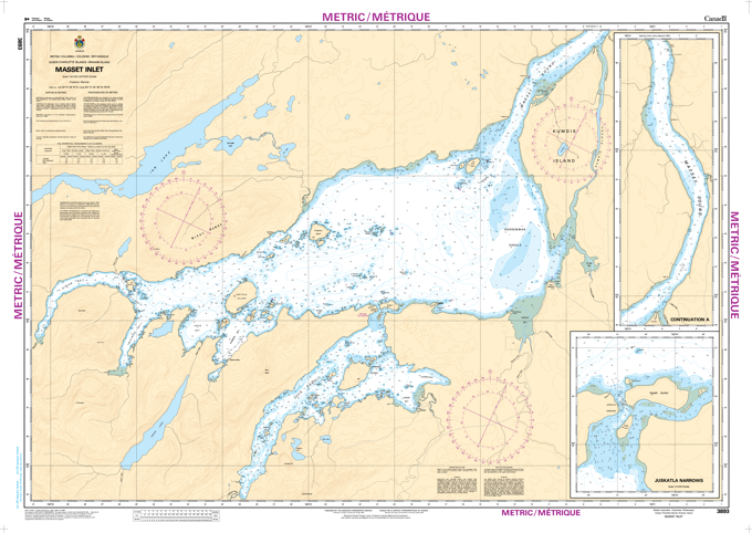 Navigate Masset Inlet and Juskatla Inlet safely with CHS Chart 3893 ...