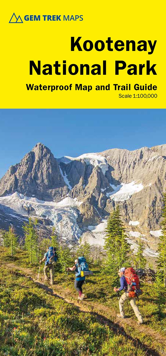 Kootenay National Park Trail Map & Guide - Gem Trek. This map covers ...