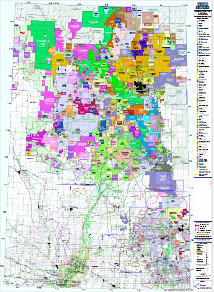 This map showcases the location of the major Oil Sands Players and ...