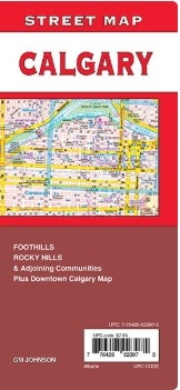 The ultimate folded paper road map for Calgary, Alberta, including ...
