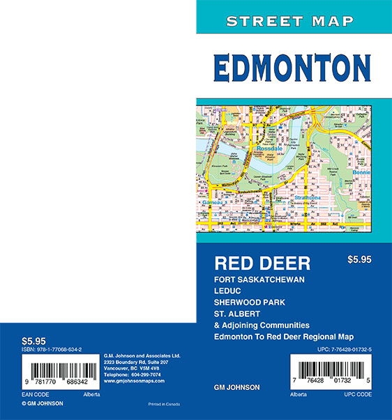 Edmonton Sw Rutherford Map Edmonton Street Map Includes Red Deer, Fort Saskatchewan, Leduc ...